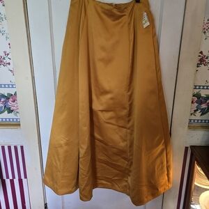Gold Maxi Skirt with Flowing Silhouette